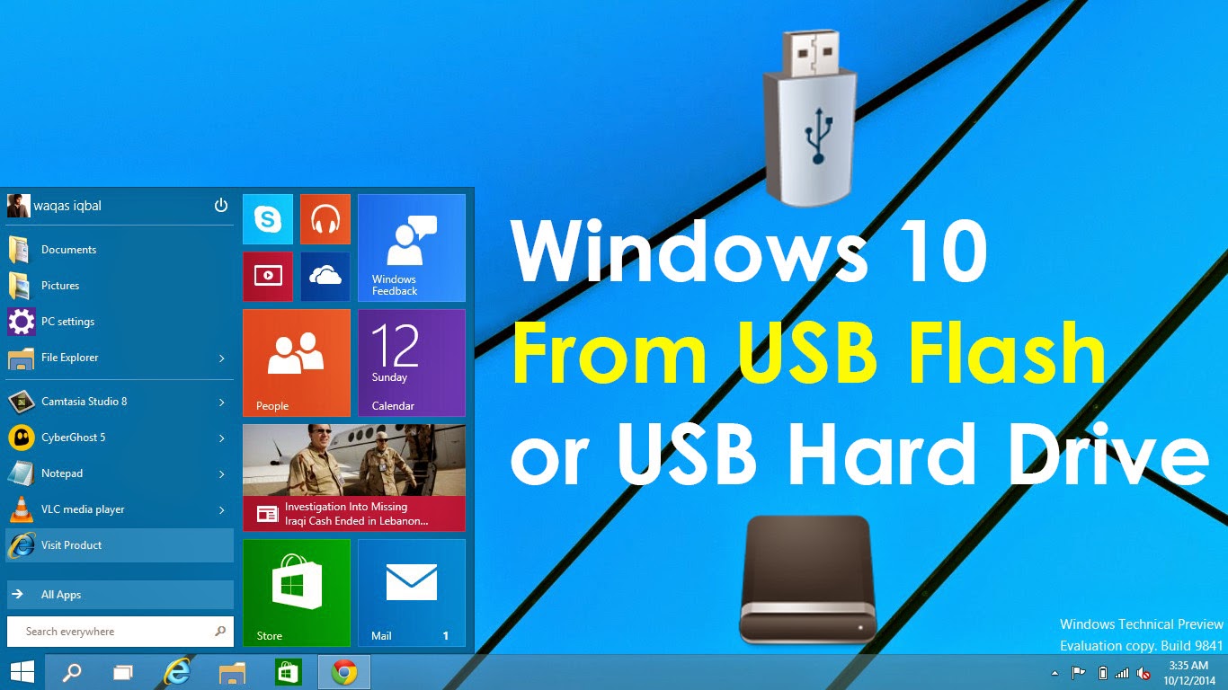 windows 10 pro download to flash drive