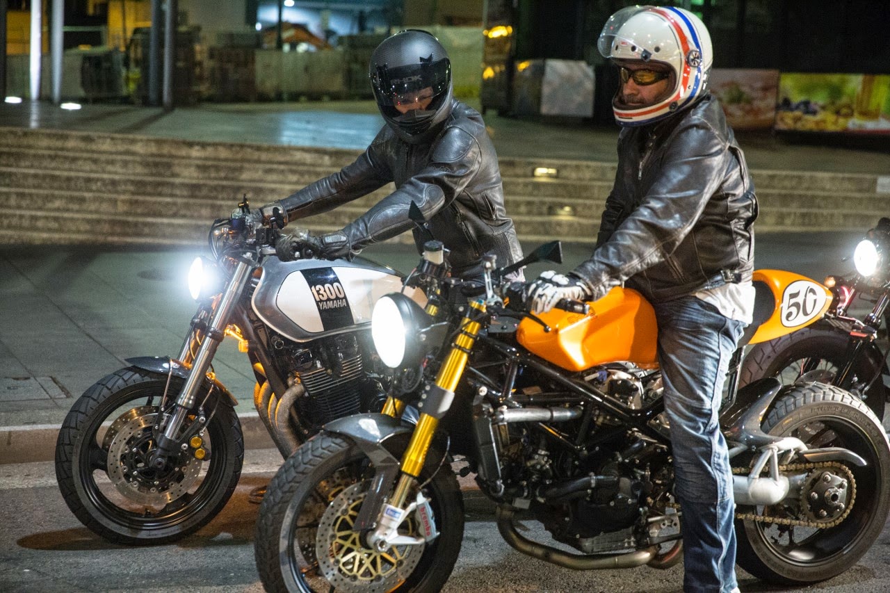 The New XJR1300 meets some Distinguished Gentlemen RocketGarage