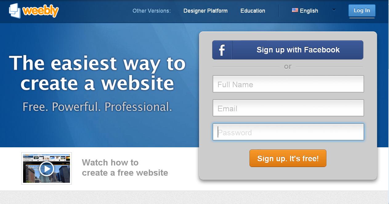 Create A Free Website With Ten Easy Steps Using Weebly. 