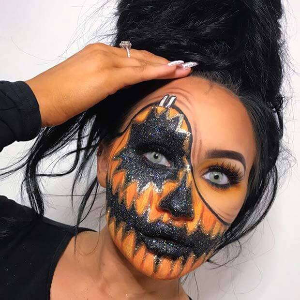 20+ Creative DIY Pumpkin Halloween Makeup Styles In 2019 Pumpkins are a traditional Halloween decor and Halloween cannot be complete without Pumpk 20+ Creative DIY Pumpkin Halloween Makeup Styles In 2019