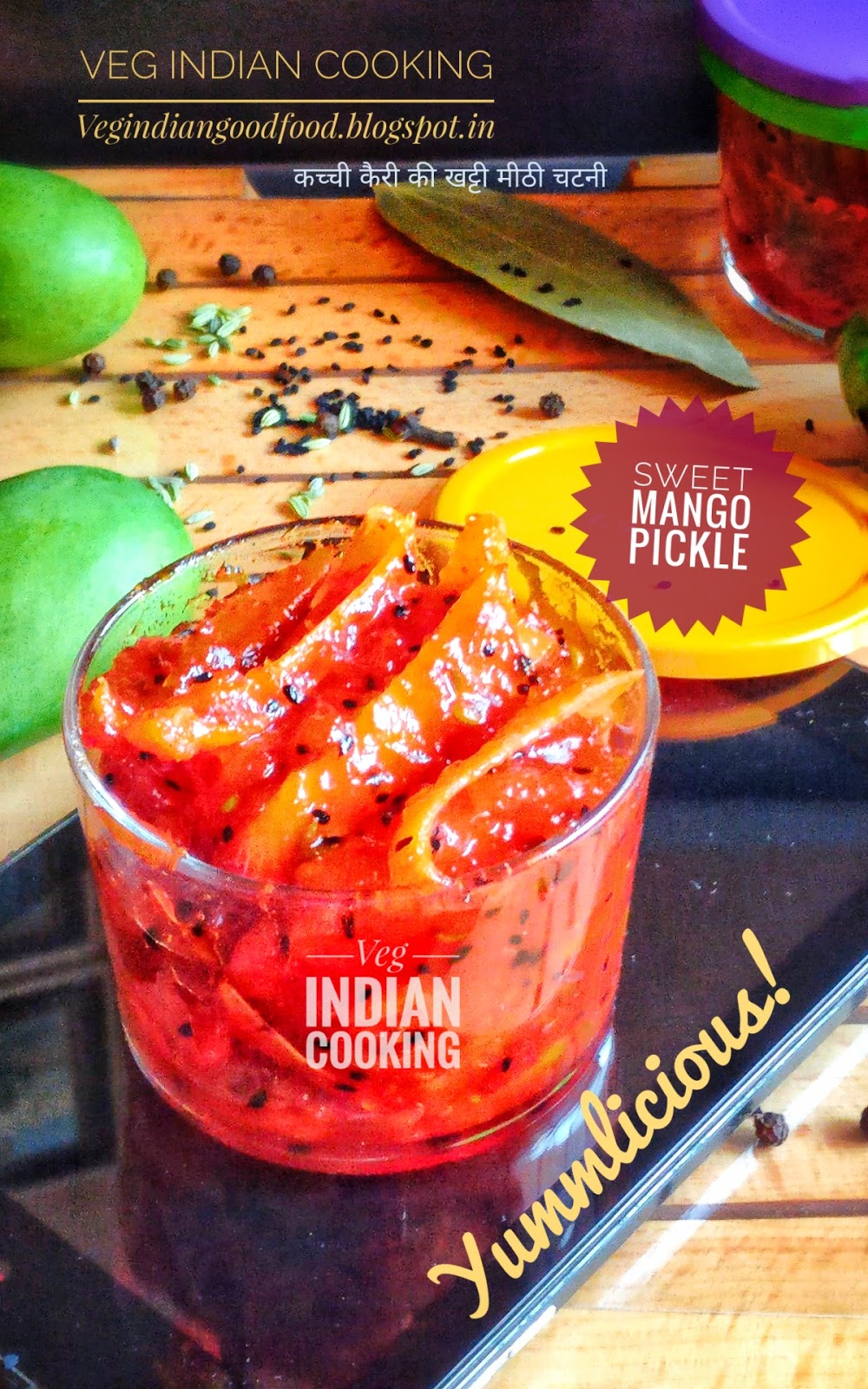 Veg Indian Cooking Sweet Mango Pickle Recipe﻿