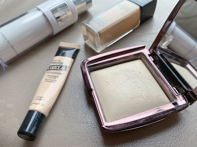 The Ginza Hybrid Day Protector, Maybelline Fit Me Foundation, Maybelline Master Conceal