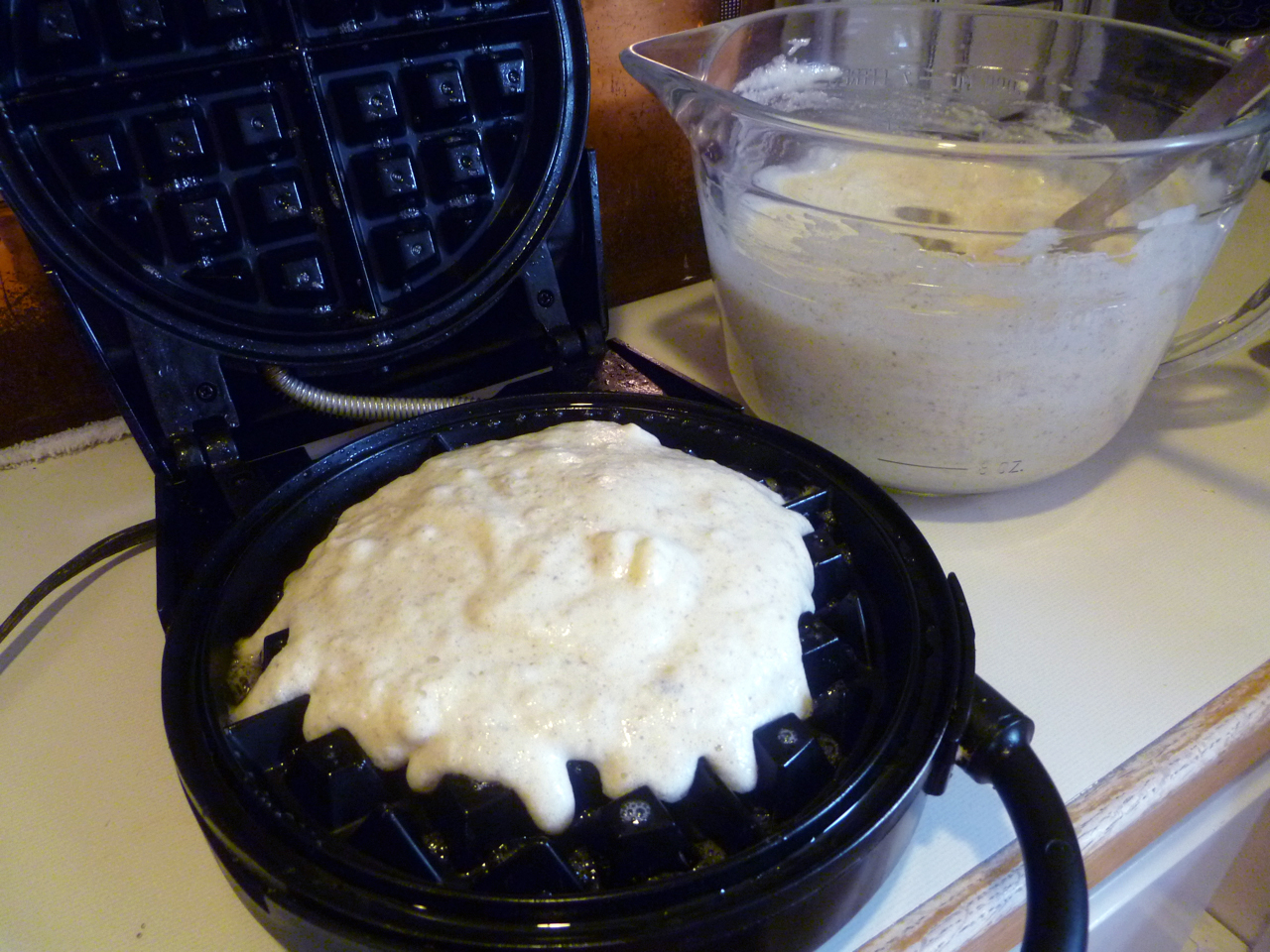Fairmount Neighborhood Farmers Market Rye Waffles with Clementine Syrup