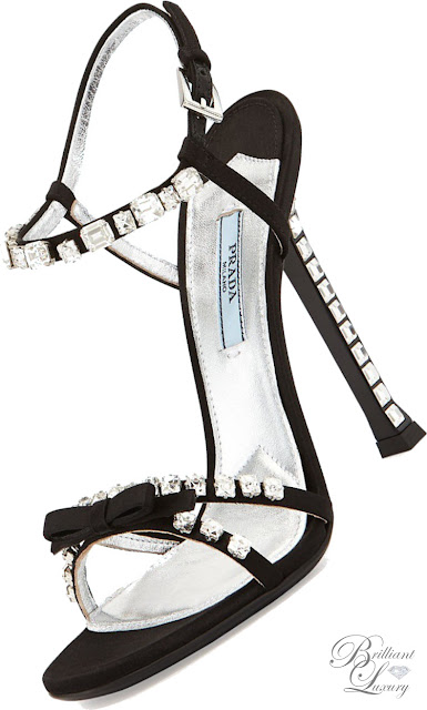 Brilliant Luxury ♦ Prada Crystal-Embellished Satin Pump Brilliant Luxury ♦ Prada Crystal-Embellished Satin Pump