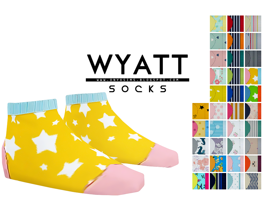 Wyatt Colorful Socks for Tots & Kids Onyx Sims