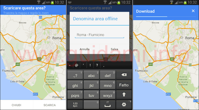 App Google Maps download mappa offline