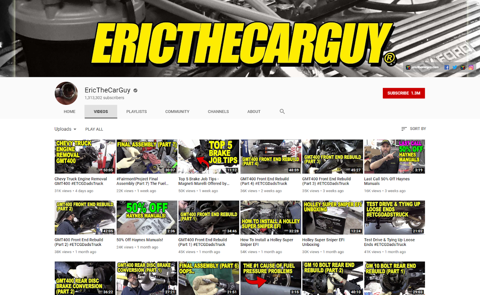 EricTheCarGuy YouTube Eric The Car Guy .com EricTheCarGuy YouTube Eric The Car Guy .com