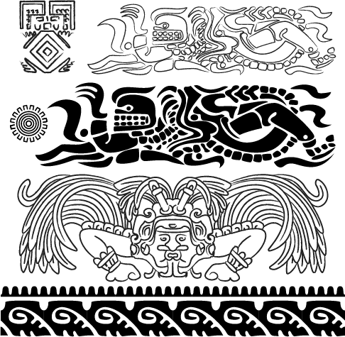 Ornamentos Mayas - cliparts