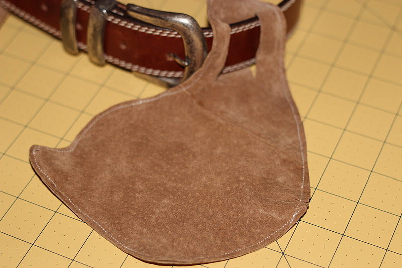 Glimmer And Grit Thrift Store Suede Vest = Toy Gun Holster