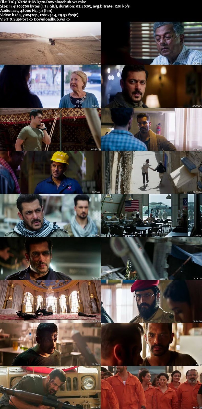 Tiger Zinda Hai 2017 Hindi 720p DVDRip ESubs