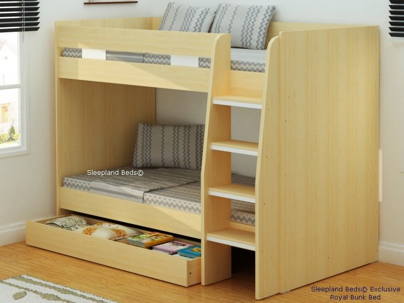 Twinkle Furniture Trading Double Deck Bed Designs with Storage Drawer