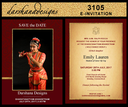 darshanadesigns arangetram e invitation templates book invitation template