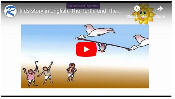 kids story in English: The Turtle and The Swans | The swans and the turtle story in English