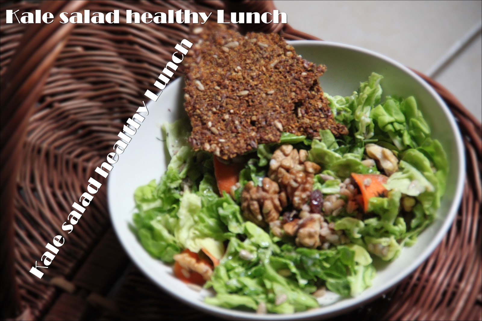 Vegan Sphere Kale Salad Healthy Lunch on the go!