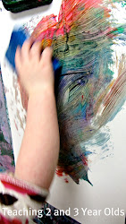 rainbow painting sponge easel did