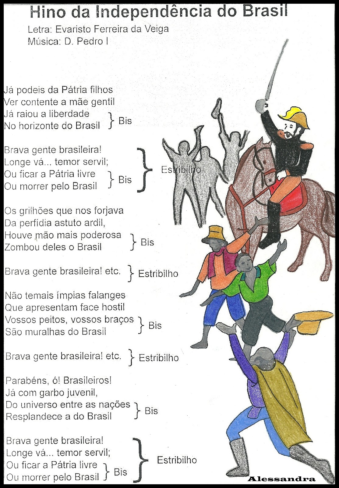 Atividades De Interpretação Do Hino Da Independencia EDUCA