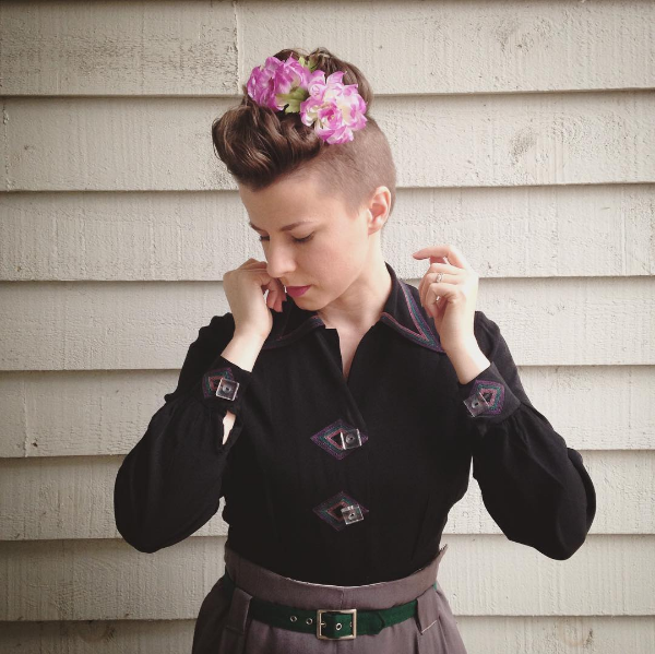 Vintage styling a modern haircut Mixing modern and vintage style