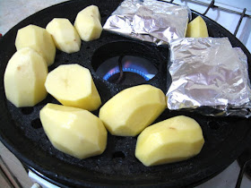 pork meat baked, baked in foil, baked potatoes, grill, recipes, home cooking