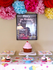 giant cupcake, cupcake printable poster, Sunny by Design, party backdrops, little cupcake