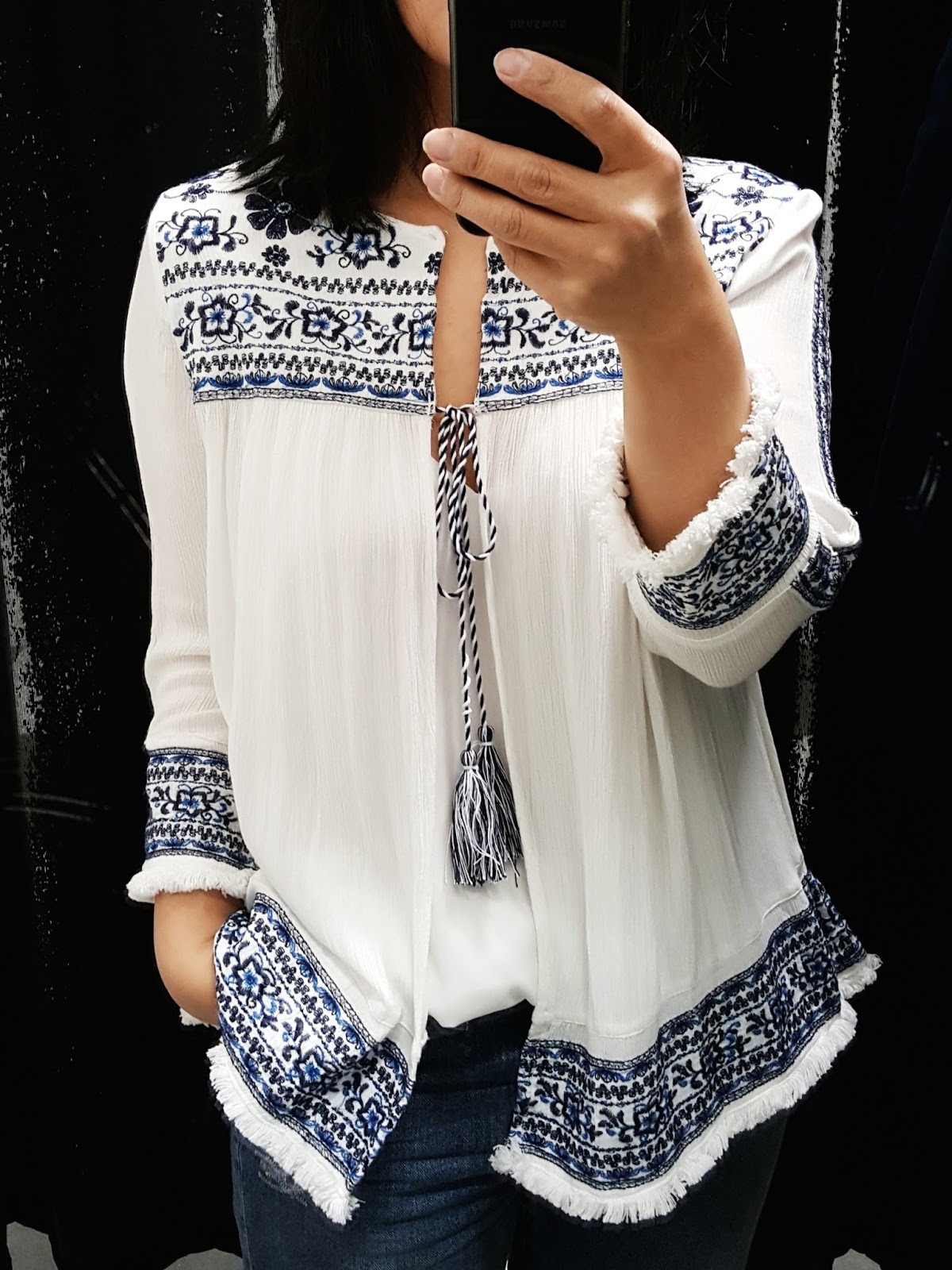 falmer embroidered midi dress