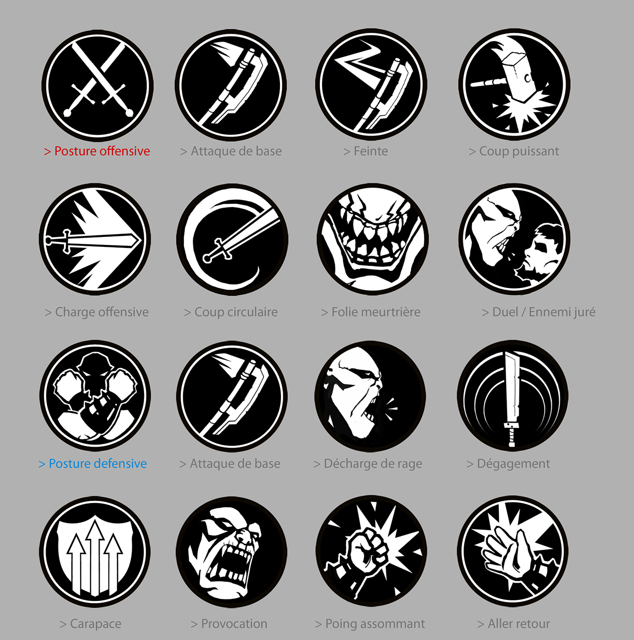 DARK 'n' BADASS: Of Orcs and Men - Icons and Achievement Designs