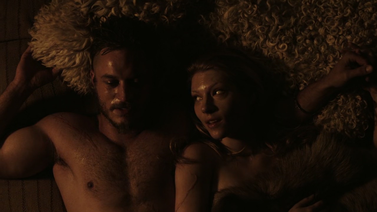 Travis Fimmel shirtless in Vikings 1-01 "Rites Of Passage" .