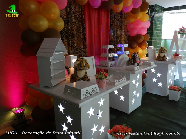 Mesa temática da Oncinha - Aniversário de meninas Mesa temática da Oncinha - Aniversário de meninas - Decoração de festa