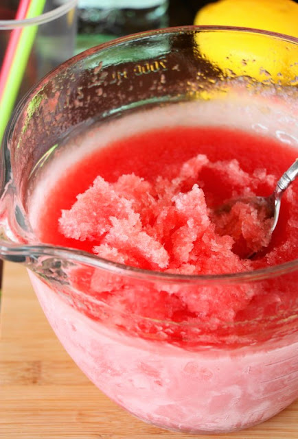 Frozen Watermelon Slush with Rum