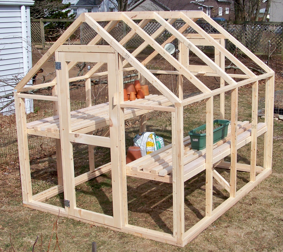 framed greenhouse covered greenhouse