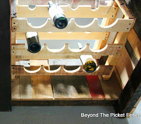 wine rack, tutorial, pallet wood, reclaimed wood, DIY, salvaged, http://bec4-beyondthepicketfence.blogspot.com/2016/03/wine-rack-tutorial.html