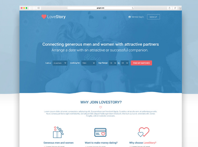 Lovestory - dating wordpress theme