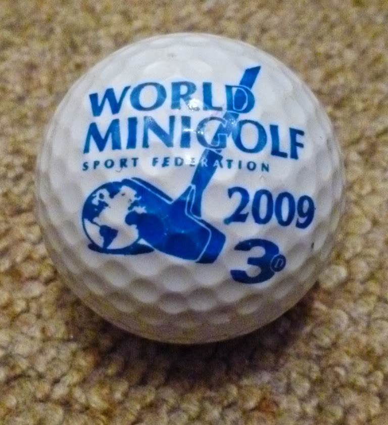 A World Minigolf Sport Federation (WMF) approved competition ball