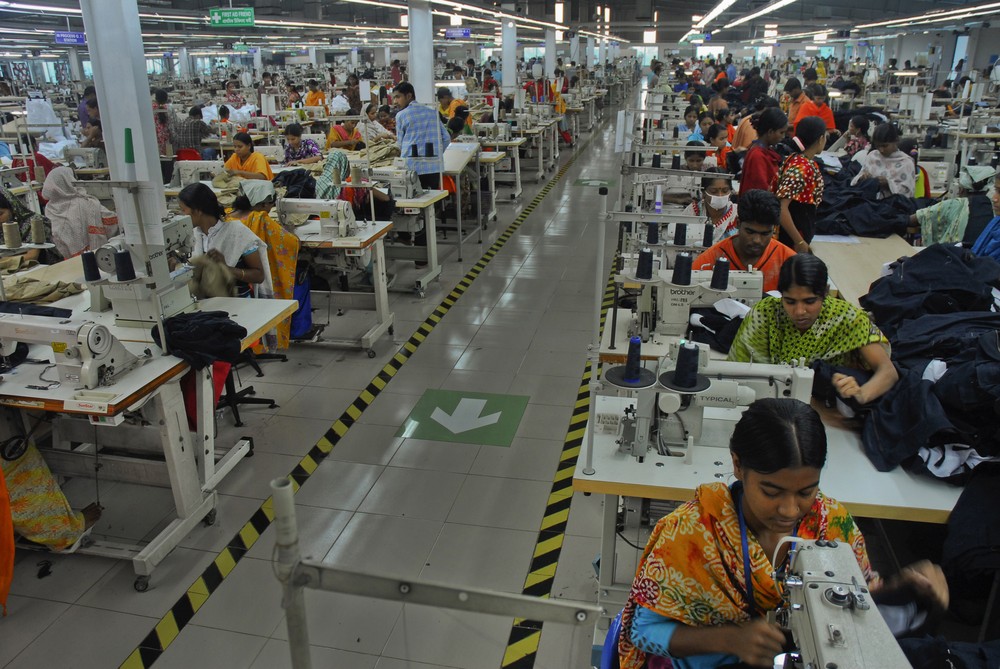 The garment industry employs
