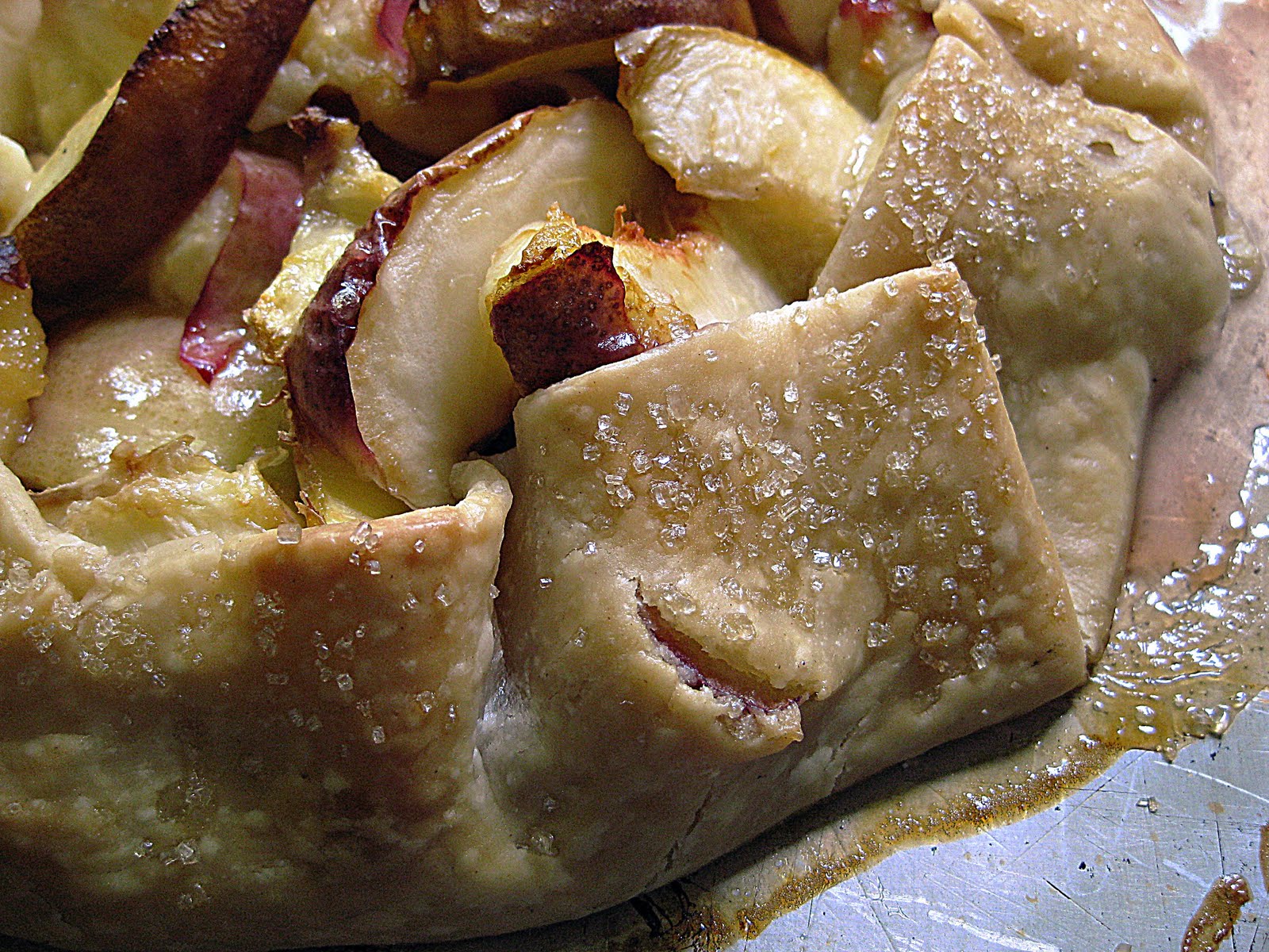 Life at Willow Manor nectarines + piecrust + turbinado sugar