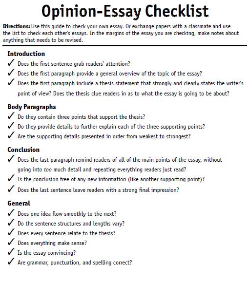 Mokytojos Daivos Virtuali Klas Opinion Essay Checklist