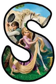 Abecedario de Rapunzel en Pie de Guerra. Rapunzel Alphabet.