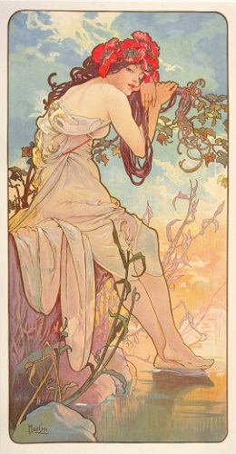 arteeblog série alphonse mucha the seasons as estações 1896