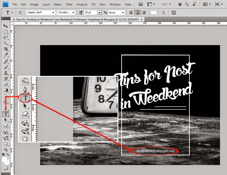 Cara Membuat Watermark Untuk Photo Memakai Adobe Photoshop_Text Watermark