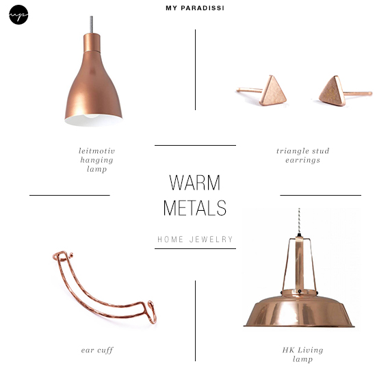 Ceiling  light jewels for the home | Warm metals