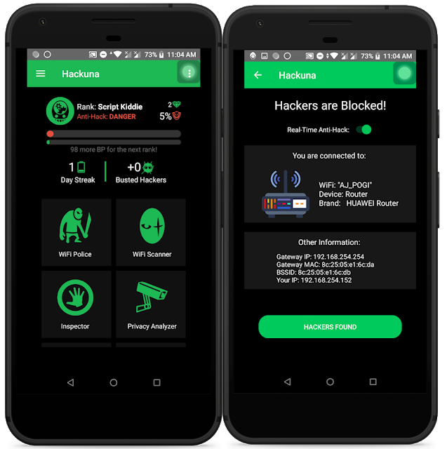 Hackuna أفضل تطبيق لتتبع عمليات الأختراق على الهاتف الموبايل Hackuna أفضل تطبيق لتتبع عمليات الأختراق على الهاتف الموبايل