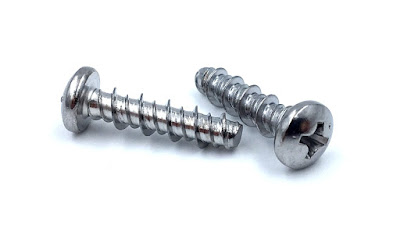 Chrome Plated Phil Pan Hi-Lo Screws - 316 Stainless Steel Material With RoHS Compliant Tin Cobalt Finish, #10-16 X 3/4"