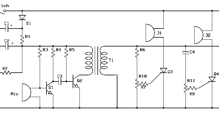 diagram circuit: Colour Sound Organ Circuits
