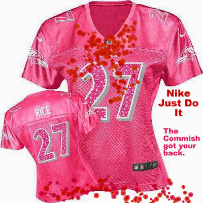 Ray Rice pink jersey violence agasnst woman NFL funny