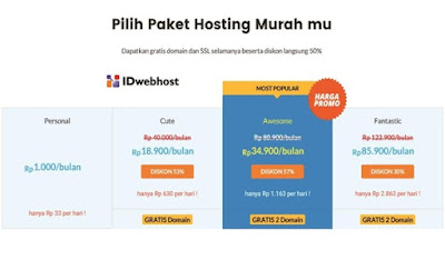 Paket Murah IDwebhosting Paket Murah IDwebhosting