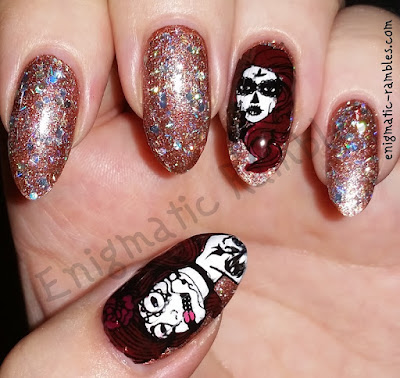 Stamping Plate Review Harunouta L035 Skull Rose Pattern Halloween Stamping-Plate-Review-Harunouta-L035-Skull-Rose-Pattern-Halloween