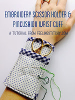 Embroidered Scissor Wrist Cuff tutorial