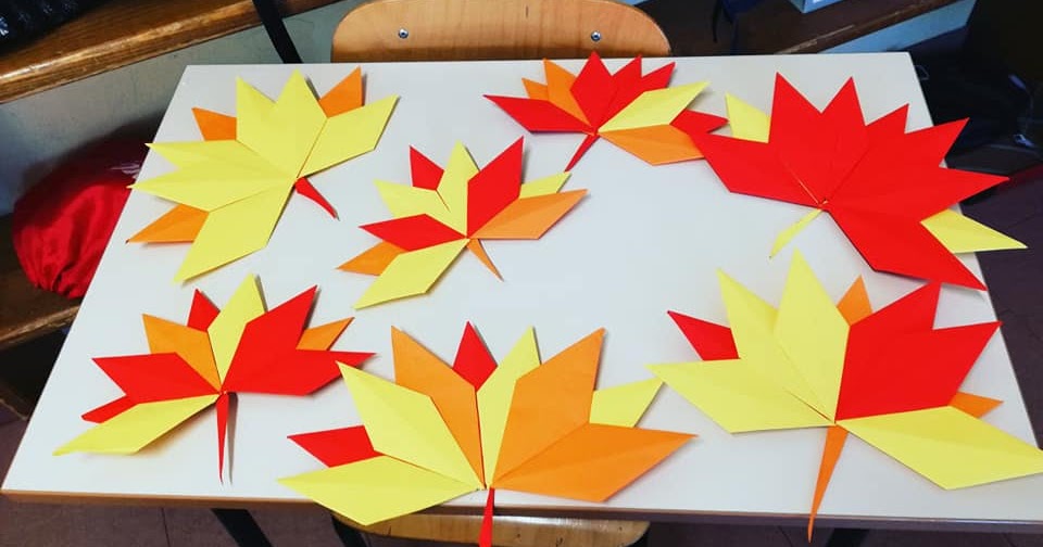 A scuola con Nina FOGLIE AUTUNNALI ORIGAMI