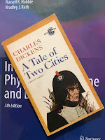 A Tale of Two Cities, by Charles Dickens, superimposed on Intermediate Physics for Medicine and BIology.