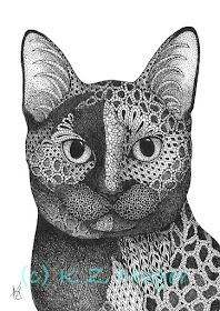 02-The-Cat-Kristin-Moger-Domestic-and-Wild-Zentangle-Animal-Portraits-www-designstack-co