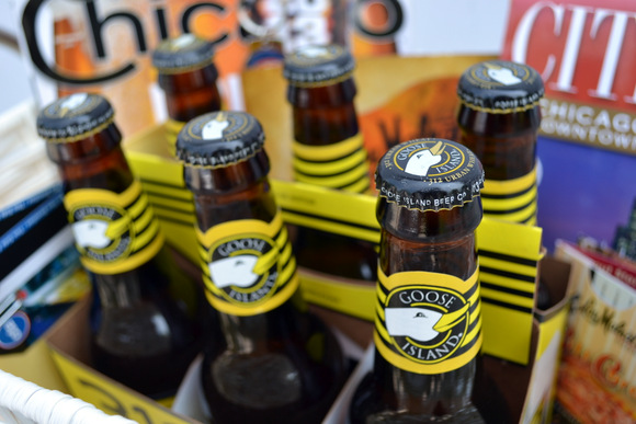 A six pack of Goose Island 312 beer reminiscent of Chicago's area code is a great item to add. 